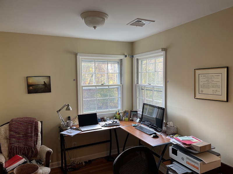 The office is cold in the winter